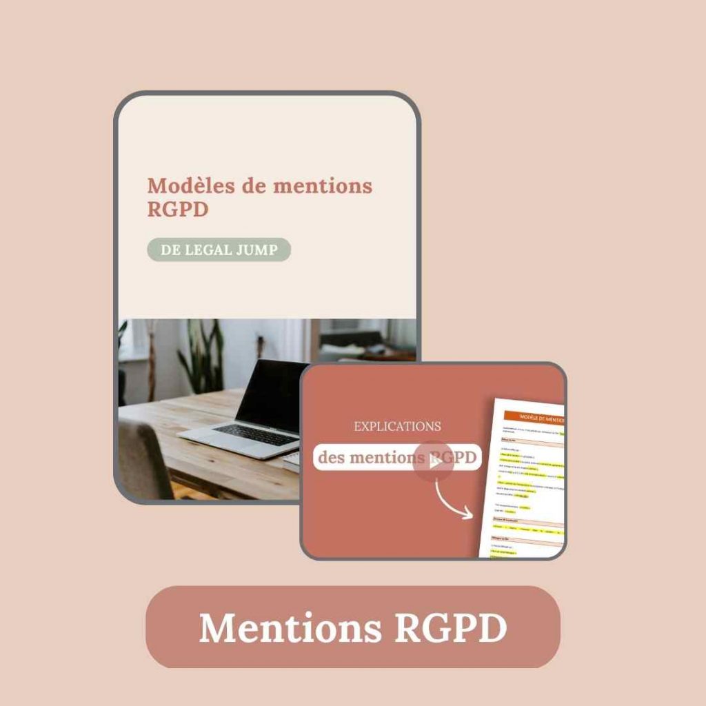 Modèles de mentions RGPD (formulaires) – LEGAL JUMP